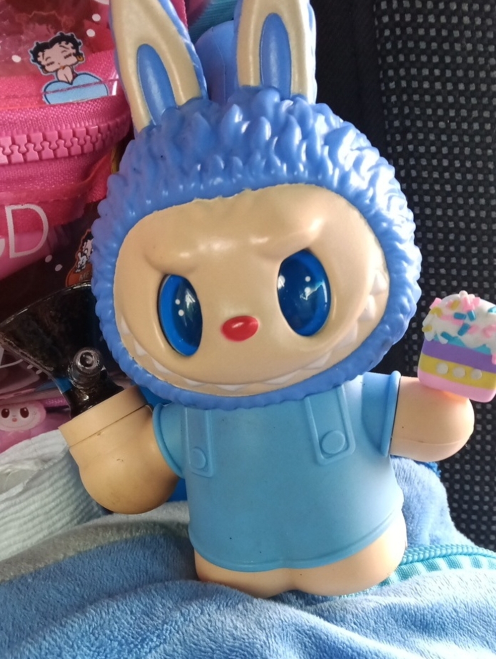 Blue Bunny Figurine Toy - Cute Blue Character for Kids